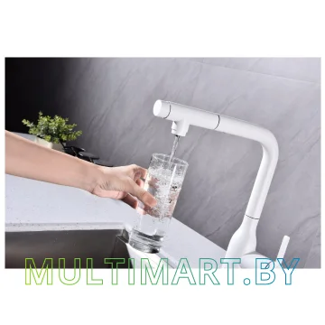 Смеситель Paulmark Viper Vi213105-431 (белый матовый) картинка 6